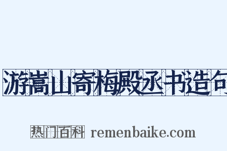 游嵩山寄梅殿丞书造句是什么意思的图片